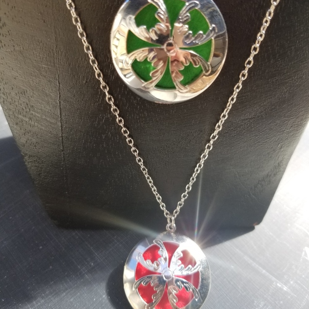Set of 2 Flower Diffuser Lockets